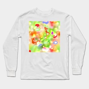 colorful abstract shapes pattern Long Sleeve T-Shirt